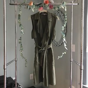 Zara Trafaluc Sleeveless Belted Trench Dress